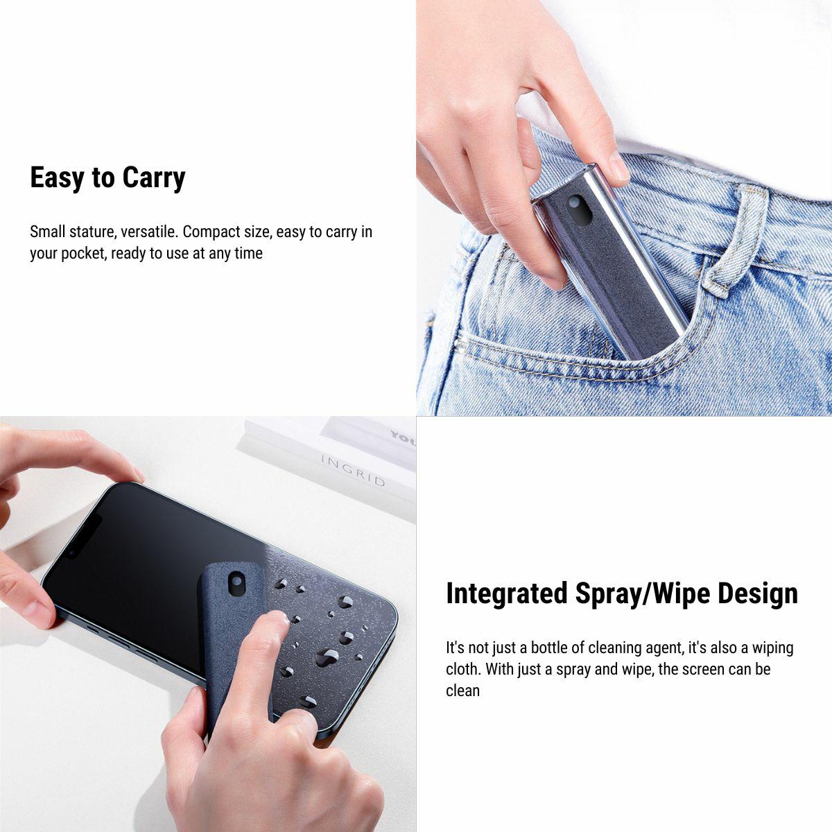 Tesla Screen Cleaner (No Liquid) – Reusable Microfiber Cleaning Tool for Model 3, Model Y, Model S, Model X Displays