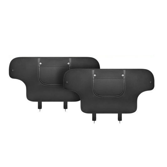 Seat Back Kick Protector for Tesla Model 3 & Model Y (2017–2025) | Faux Leather Seat Back Cover with Storage Pockets | Easy Clean & Tool-Free Installation