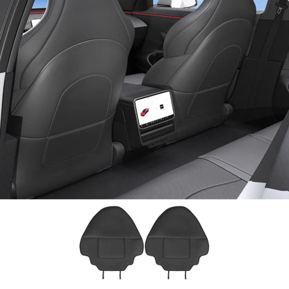 Seat Back Kick Protector for Tesla Model Y Juniper – Custom-Fit Napa Leather Rear Seat Back Cover with Storage Pockets
