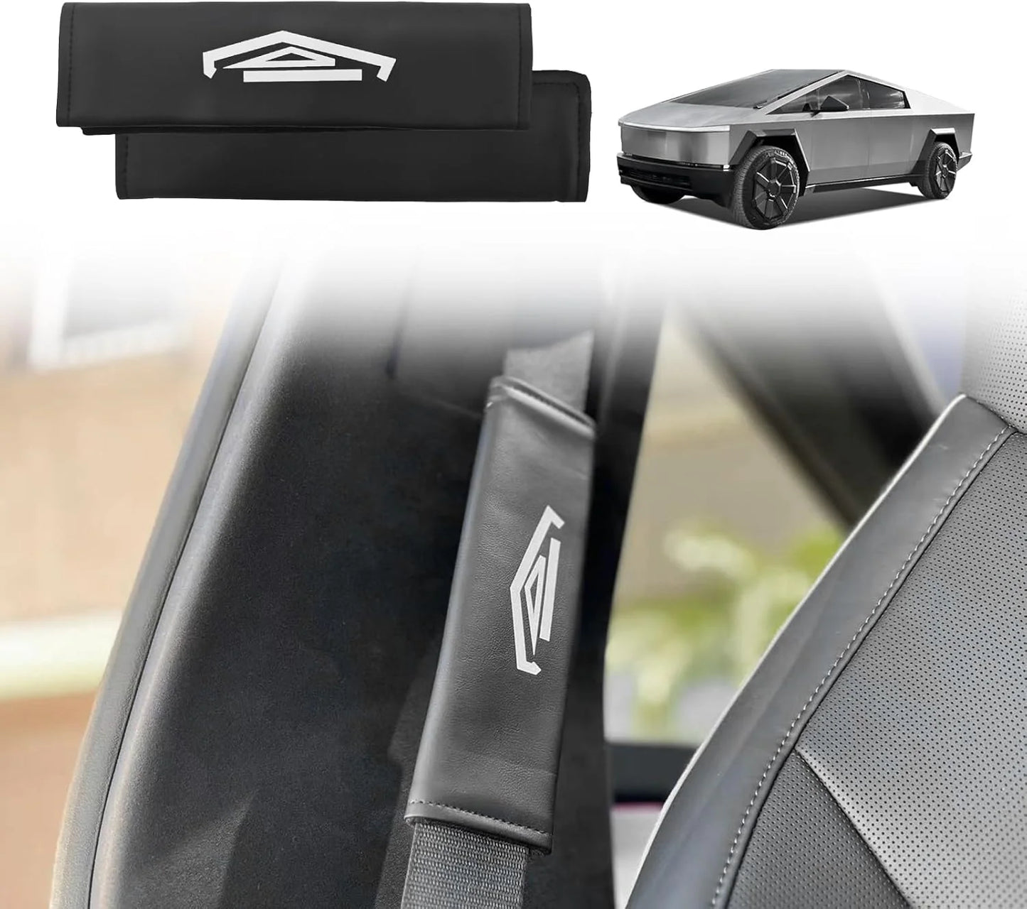 Tesla Cybertruck Seat Belt Pads (2 PCS) – Comfort & Style for 2024 Cybertruck