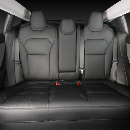 Custom Seat Covers for Tesla Model 3 Highland & Model Y Juniper (Front Seats or Rear Seats Only) – Premium Nappa-Style Leather, Airbag Compatible, 2024-ON