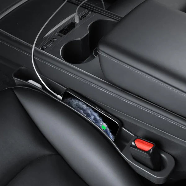 Tesla Model 3/Model Y Seat Gap Filler Organizer (2PCS) – Prevent Drops & Add Convenient Storage