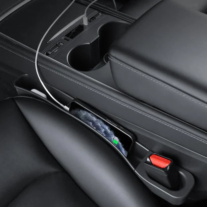 Tesla Model 3/Model Y Seat Gap Filler Organizer (2PCS) – Prevent Drops & Add Convenient Storage