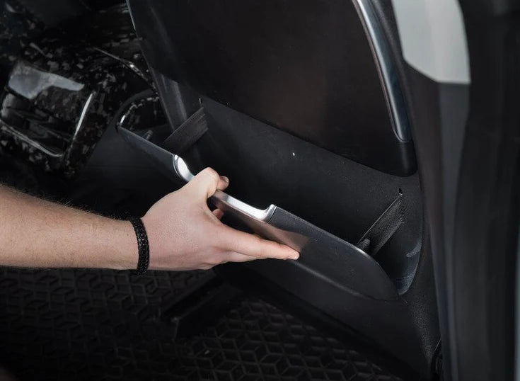 Seatback Foldable Table with Wireless Charging for Tesla Model 3 & Model Y (Rear Seat Work & Dining Tray)