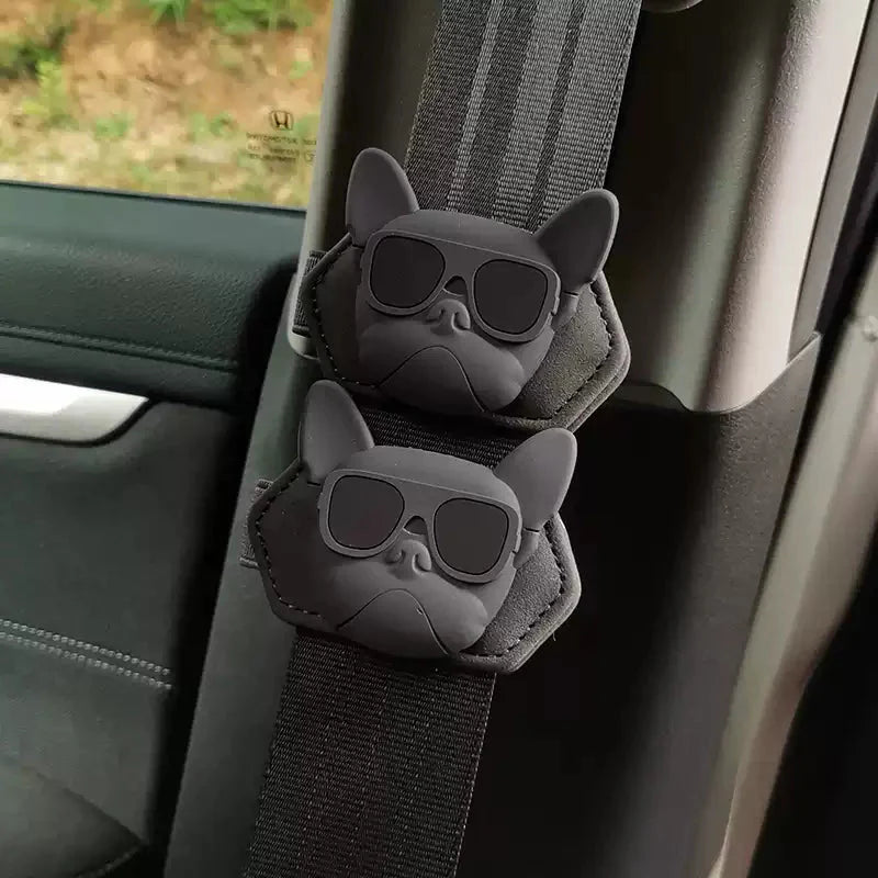 Adjustable Seatbelt Tensioner Clip for Tesla Model 3 Model Y Model S Model X  Cybertruck – Comfort Relief & Cartoon Dog Design