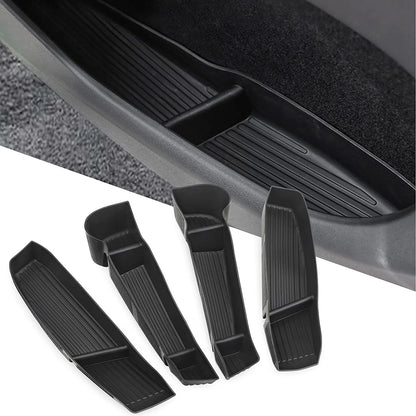 Side Door Storage Organizer Tray for Tesla Model Y (2021-2025) – Custom-Fit Door Pocket Insert, Waterproof Flocked Organizer with Multi-Compartment Design