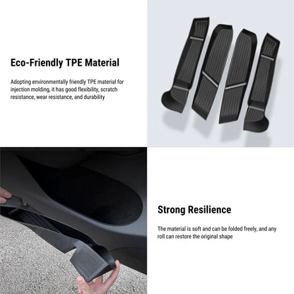 Side Door Storage Organizer Tray for Tesla Model Y (2021-2025) – Custom-Fit Door Pocket Insert, Waterproof Flocked Organizer with Multi-Compartment Design