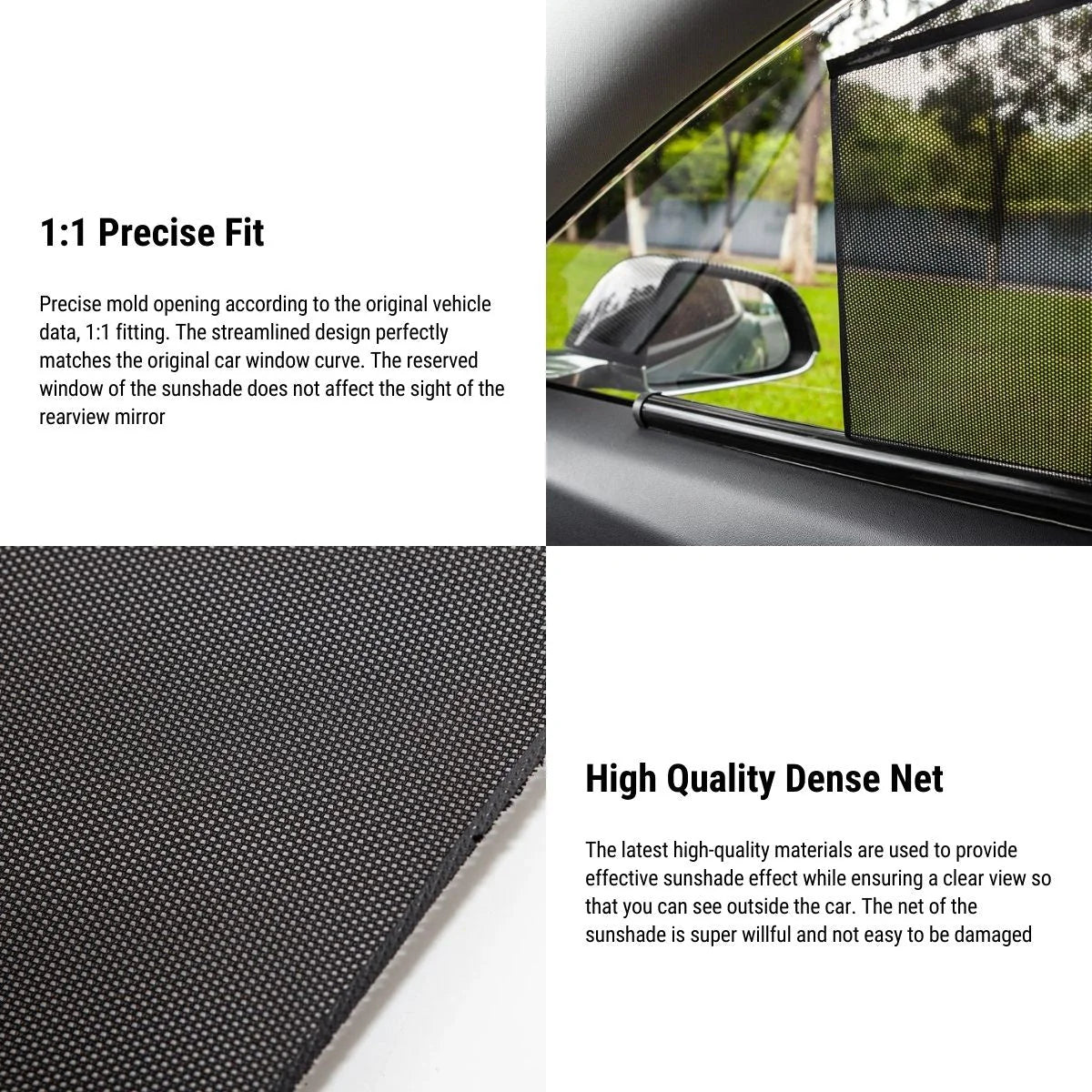 Side Window Sunshade for Tesla Model 3 (2017–2024) | UV Protection, Heat Reduction & Privacy Window Shade