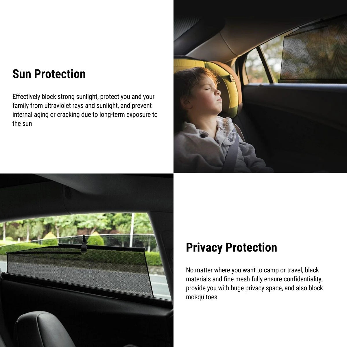 Side Window Sunshade for Tesla Model 3 (2017–2024) | UV Protection, Heat Reduction & Privacy Window Shade