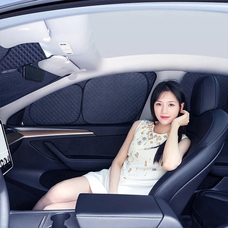 Side Window Sunshade for Tesla Cybertruck 2024-Present | Custom-Fit UV Protection & Privacy Shade