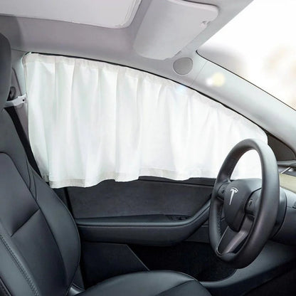 Tesla Model 3 & Model Y Side Window Sunshades (4PCS) – Adjustable Cold-Feel Ice Silk, UV Protection & Privacy