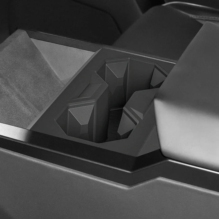 Silicone Center Console Cup Holder Insert for Tesla Cybertruck 2024-On | Non-Slip, Heat-Resistant Drink Holder Organizer