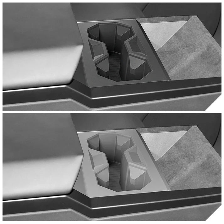 Silicone Center Console Cup Holder Insert for Tesla Cybertruck 2024-On | Non-Slip, Heat-Resistant Drink Holder Organizer