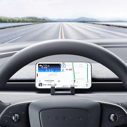 Silicone Phone Holder for Tesla Model 3 Highland & Model Y Juniper – Secure, Adjustable Dashboard Mount