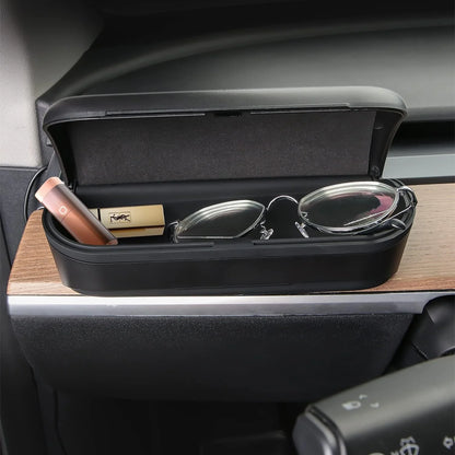Silicone Sunglasses Holder for Tesla Model 3 & Model Y | Magnetic Car Glasses Case | Eco-Friendly Anti-Slip Interior Storage Organizer