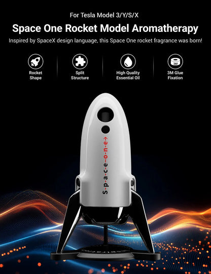 Space One Rocket Model Car Perfume for Tesla – Premium Essential Oil Aromatherapy Diffuser