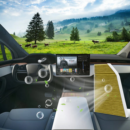 Activated Carbon Cabin Air Filter for Tesla Model X (2017–2026+) | HEPA-Grade PM2.5 Filtration | Odor & Allergen Removal