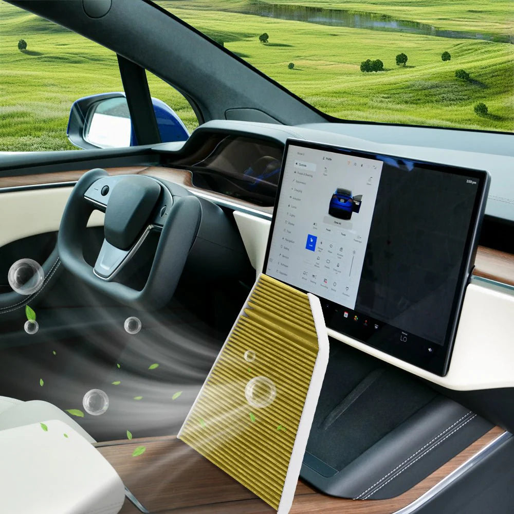 Activated Carbon Cabin Air Filter for Tesla Model X (2017–2026+) | HEPA-Grade PM2.5 Filtration | Odor & Allergen Removal