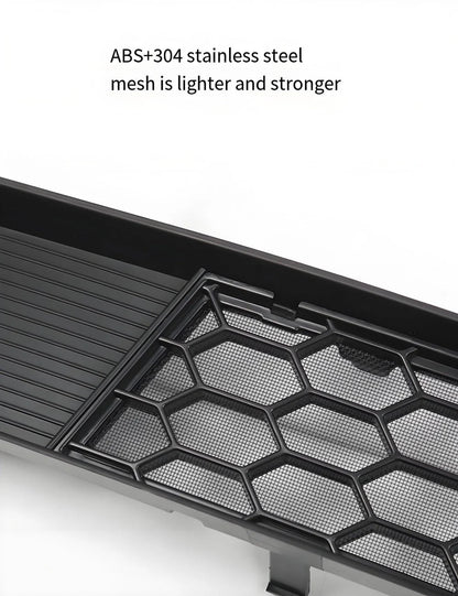 Tesla Model Y Juniper 2025+ Split-Type Front Bumper Grille Mesh Insert – Insect & Debris Protection, Snap-Fit, No Camera Obstruction (Not for Performance)