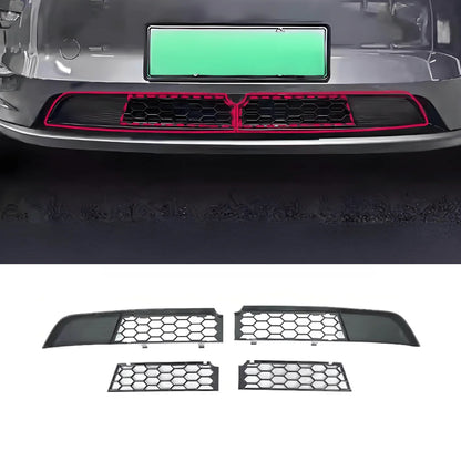 Tesla Model Y Juniper 2025+ Split-Type Front Bumper Grille Mesh Insert – Insect & Debris Protection, Snap-Fit, No Camera Obstruction (Not for Performance)