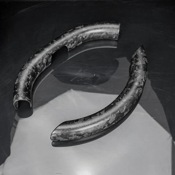 Real Dry Carbon Fiber Steering Wheel Trim Covers for Tesla New Model Y & Model 3 Highland (2024+) | Precision-Fit Interior Upgrade