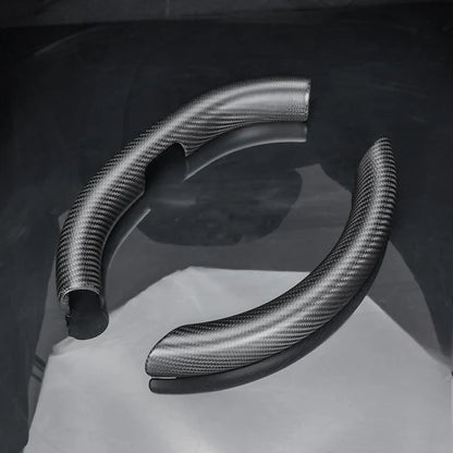 Real Dry Carbon Fiber Steering Wheel Trim Covers for Tesla New Model Y & Model 3 Highland (2024+) | Precision-Fit Interior Upgrade