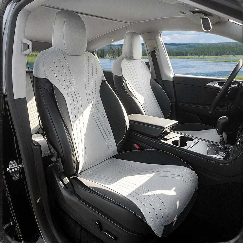 Premium Suede Seat Covers for Tesla Model 3 & Model Y | Breathable, Airbag Compatible, All-Season Interior Protection