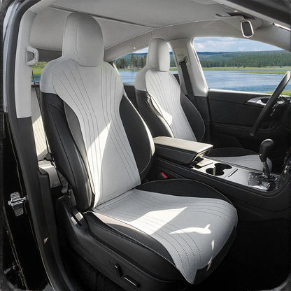 Premium Suede Seat Covers for Tesla Model 3 & Model Y | Breathable, Airbag Compatible, All-Season Interior Protection