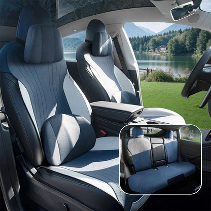 Premium Suede Seat Covers for Tesla Model 3 & Model Y | Breathable, Airbag Compatible, All-Season Interior Protection