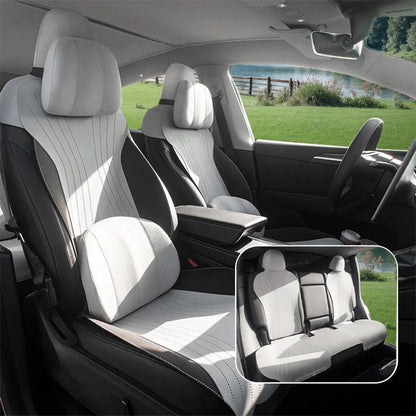 Premium Suede Seat Covers for Tesla Model 3 & Model Y | Breathable, Airbag Compatible, All-Season Interior Protection