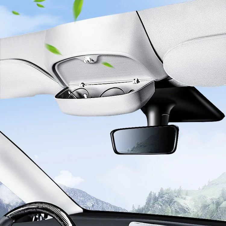 Sunglass Holder Storage Clip for Tesla Model Y | Premium ABS & Velvet-Lined Car Glasses Case | Snap-On Installation, Scratch-Free Protection