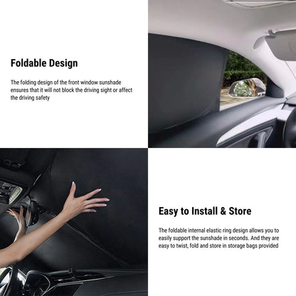 Tesla Model X Full Window Sunshade Set (12-Piece) | UV Blocking Heat Reduction Sunshade Cover for Model X 2016–2025