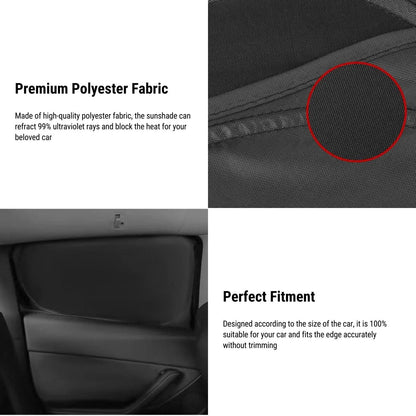Tesla Model X Full Window Sunshade Set (12-Piece) | UV Blocking Heat Reduction Sunshade Cover for Model X 2016–2025