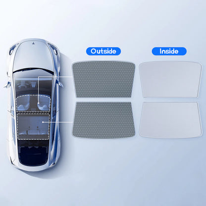 Graphene Roof Sunshade for Tesla Model 3 (2017–Present) – Custom-Fit Glass Roof Shade with UV Protection & Heat Reduction