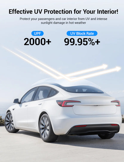Graphene Roof Sunshade for Tesla Model 3 (2017–Present) – Custom-Fit Glass Roof Shade with UV Protection & Heat Reduction
