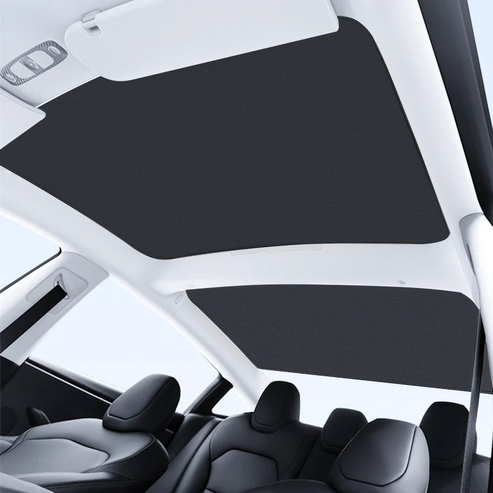 Graphene Roof Sunshade for Tesla Model 3 (2017–Present) – Custom-Fit Glass Roof Shade with UV Protection & Heat Reduction