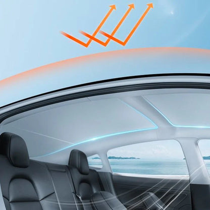 Tesla Model 3 Highland Sunshade – Custom Fit Roof Sunshade with Nano Heat Insulation & Memory Metal Frame