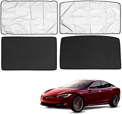 Tesla Model S Sunshade 2016-2020 – Mesh Roof Sunshade, UV & Heat Protection, Easy Installation