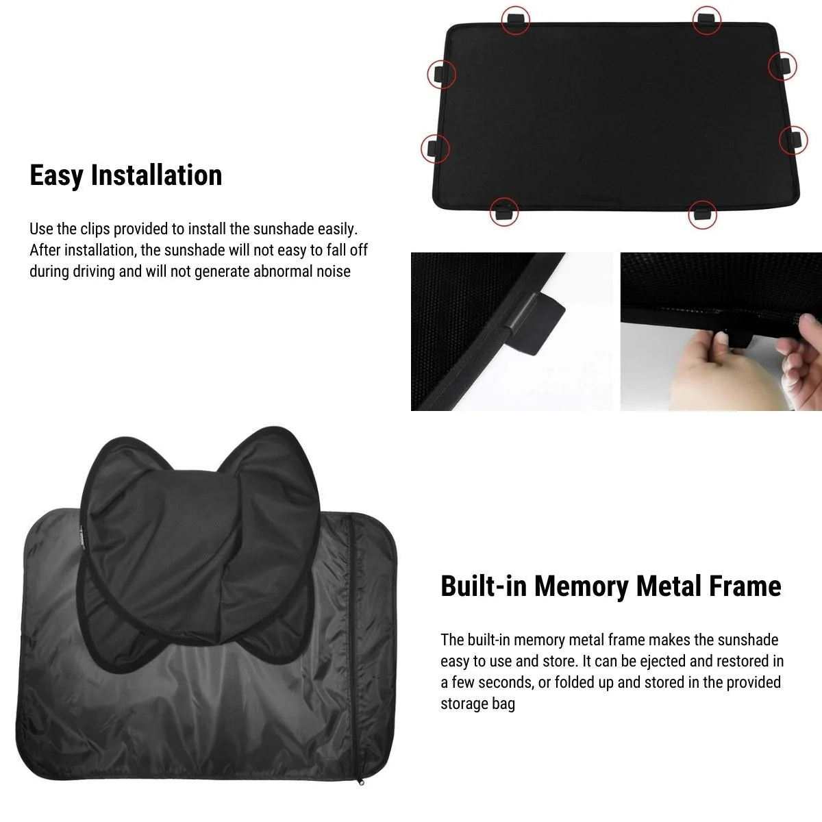 Tesla Model S Sunshade 2016-2020 – Mesh Roof Sunshade, UV & Heat Protection, Easy Installation