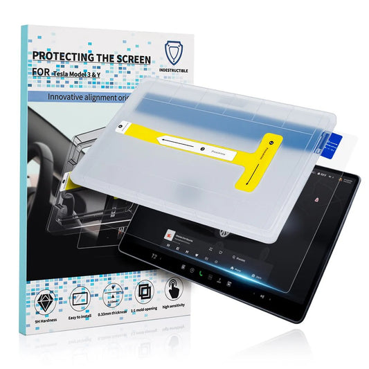9H Tempered Glass Screen Protector for Tesla Model 3 & Model Y (Anti-Glare, HD Touch, Scratch Resistant)