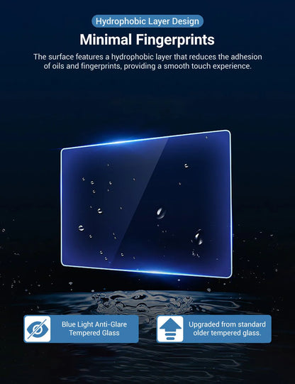 Tempered Glass Screen Protector for Tesla Model S & Model X (17") – Anti-Scratch, Anti-Fingerprint, Blue Light Protection