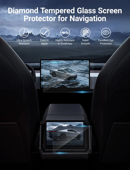Tempered Glass Screen Protector for Tesla Cybertruck (2024–Present)  Ultra-Clear, Scratch-Resistant Display Protection with Easy Installation