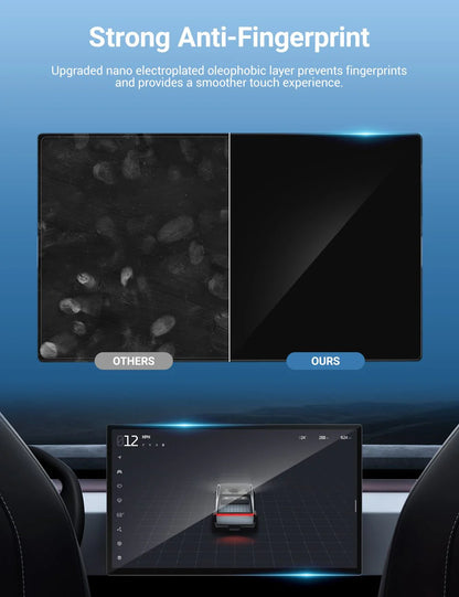 Tempered Glass Screen Protector for Tesla Cybertruck (2024–Present)  Ultra-Clear, Scratch-Resistant Display Protection with Easy Installation