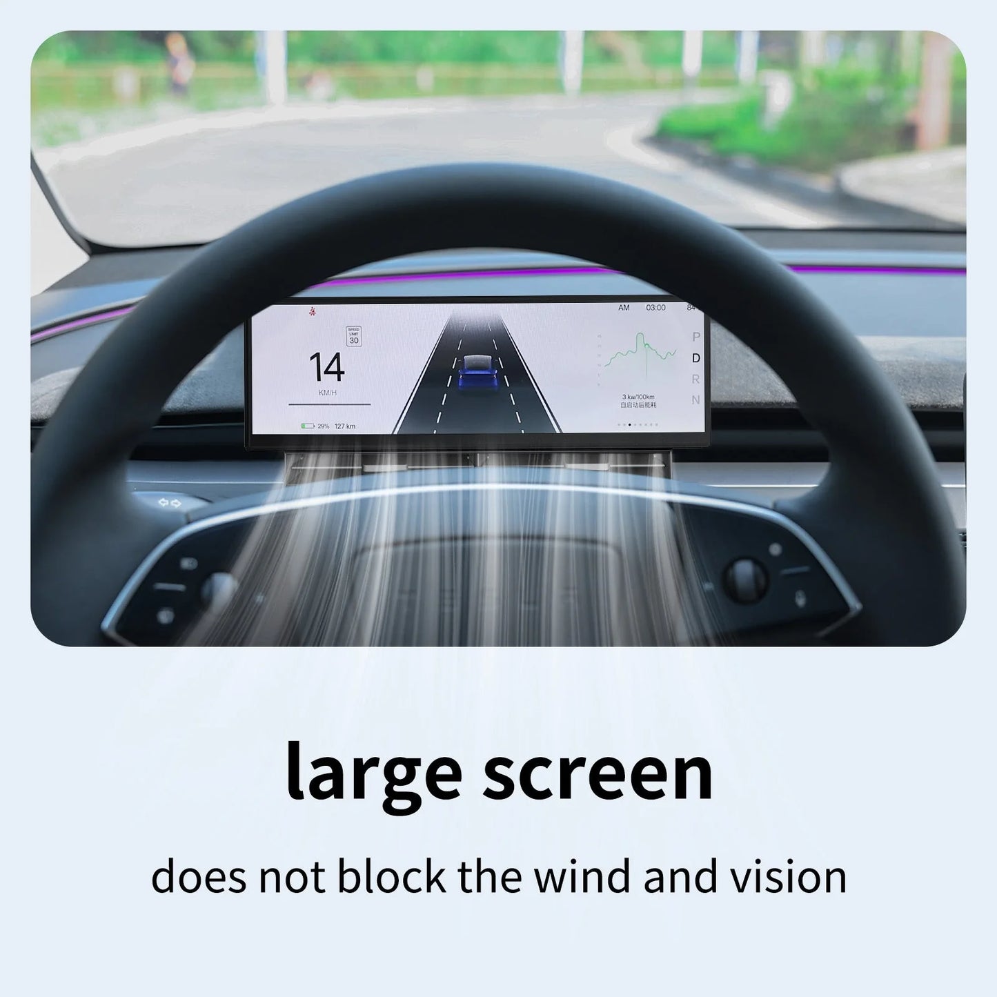 10.88" Touch Screen Instrument Cluster Dashboard Display for Tesla Model 3 Model Y & Cybertruck | Wireless CarPlay & Android Auto | OTA Updates