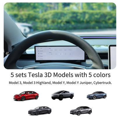 10.88" Touch Screen Instrument Cluster Dashboard Display for Tesla Model 3 Model Y & Cybertruck | Wireless CarPlay & Android Auto | OTA Updates