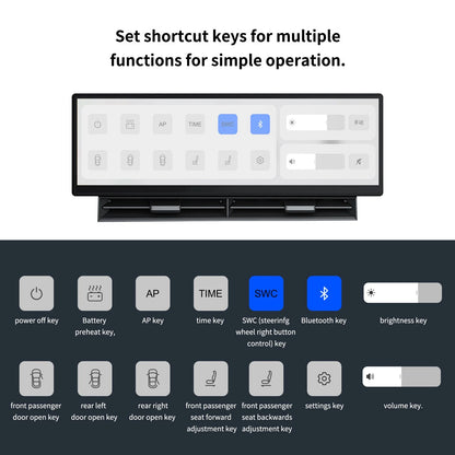 10.88" Touch Screen Instrument Cluster Dashboard Display for Tesla Model 3 Model Y & Cybertruck | Wireless CarPlay & Android Auto | OTA Updates