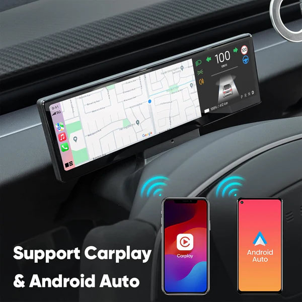 8.8-Inch Touch Screen Instrument Cluster Dashboard Display for Tesla Model 3 Highland (2024+) & Model Y Juniper (2025+) | IPS HD Screen | Wireless CarPlay & Android Auto | Plug & Play Installation