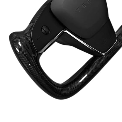 Carbon Fiber Yoke Steering Wheel Upgrade for Tesla Model S / X (2021–2025) – Ergonomic Plaid-Style Replacement