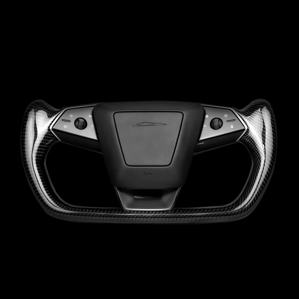 Cybertruck Carbon Fiber Yoke Steering Wheel – Custom U-Shaped Steering Wheel for Tesla Cybertruck (Steer-by-Wire Compatible)