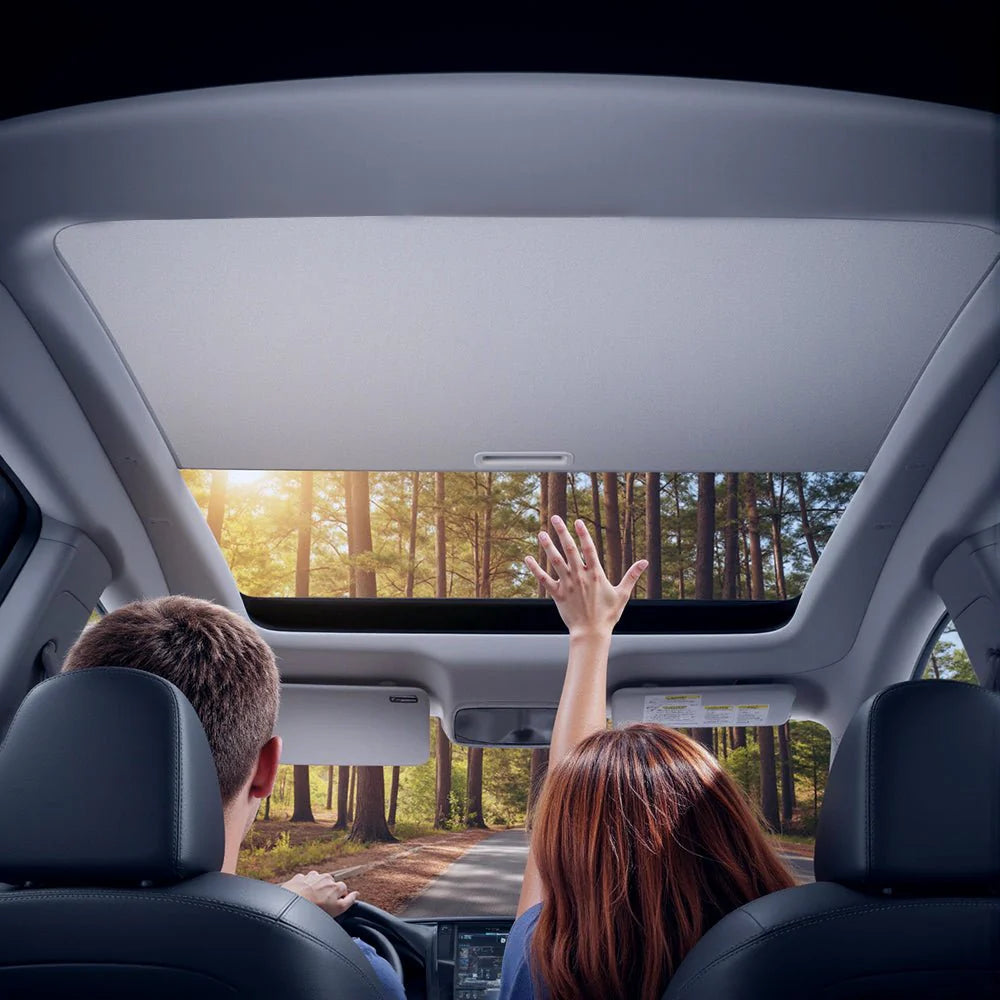 Retractable Glass Roof Sunshade for Tesla Model Y Juniper (UPF50+ Heat & UV Protection)